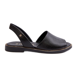 Zazoo Sandales à enfiler en cuir Lemar Alivia noires