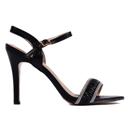 Sandales à talons hauts pour femmes élégantes noires