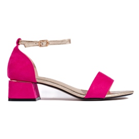 Goodin Sandales à talons femme fuchsia rose