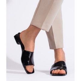 Goodin Mules classiques noires à talons pour femmes