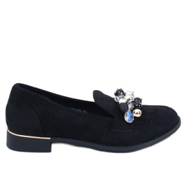 Anselme Mocassins noirs avec pierres