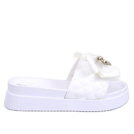 Brandis Tongs ours en peluche doré blanc