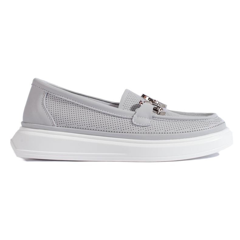 Goodin Mocassins femme ajourés gris Goodin Mocassins femme ajourés gris