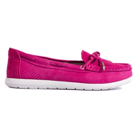 Goodin Mocassins femme fuchsia rose