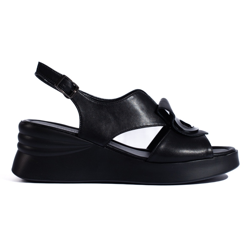 Goodin Sandales noires confortables pour femmes le noir
