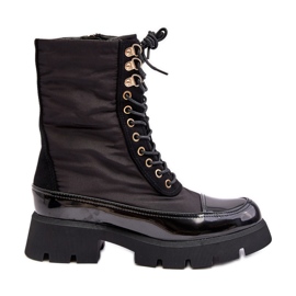 Bottes de Travail Isolées à Talon Plat, Noir Saranema le noir
