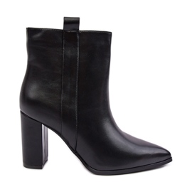 Bottines Cuir Femme Noir Vevine