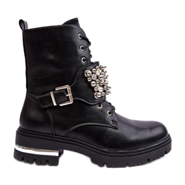 Bottines de travail isolées pour femmes décorées de noir Lennen le noir