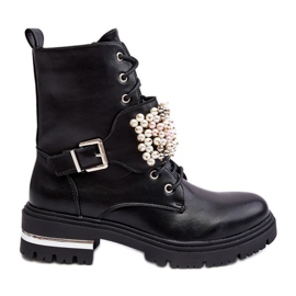 Bottines de Travail Isolées pour Femmes Décorées Noir Venizi