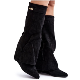 Bottes compensées cachées Pattia noires pour femmes