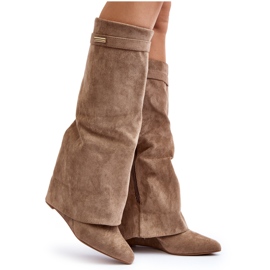 Bottines compensées cachées Pattia beiges pour femmes