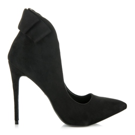 Vices Escarpins en daim avec nœud noir