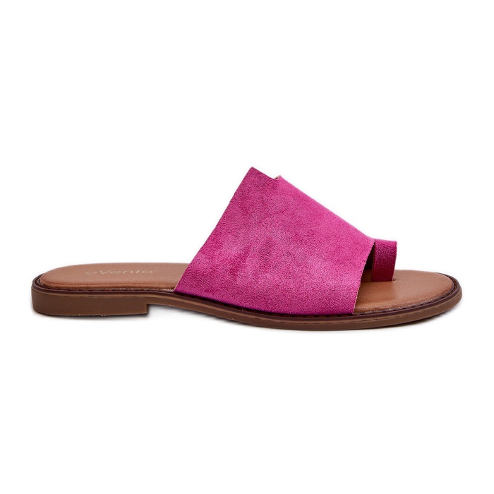 Tongs Femme Daim Fuchsia Amite rose