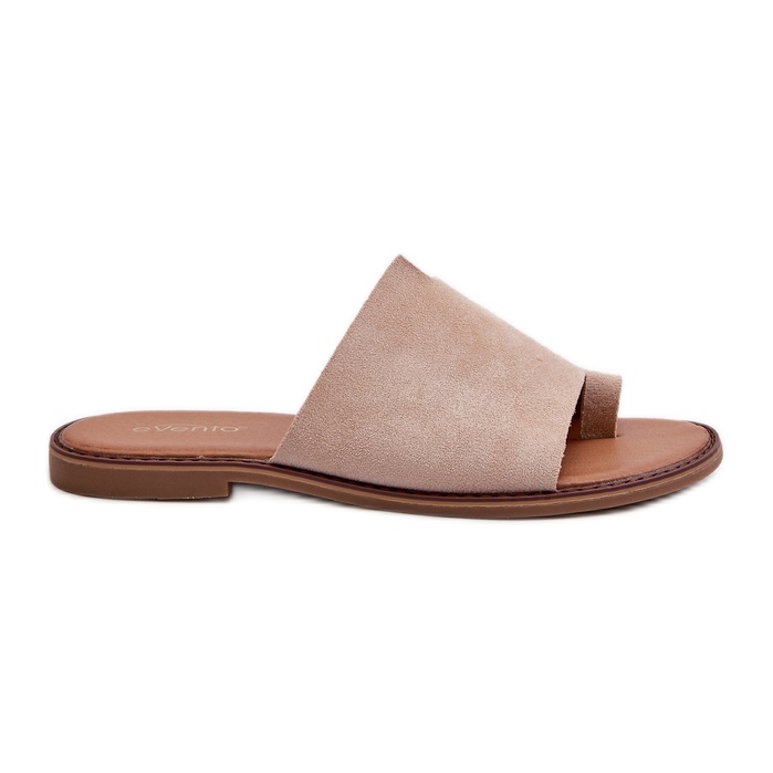 Tongs Femme Daim Beige Amite