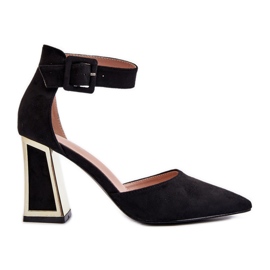 Escarpins en daim sur talon haut Lodho noir le noir