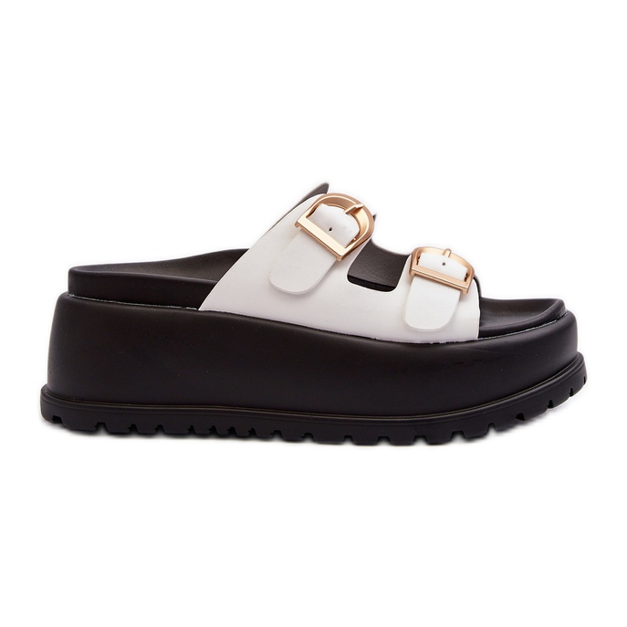 Tongs Pour Femmes Sur Une Plateforme Massive, Blanc Mililena blanche