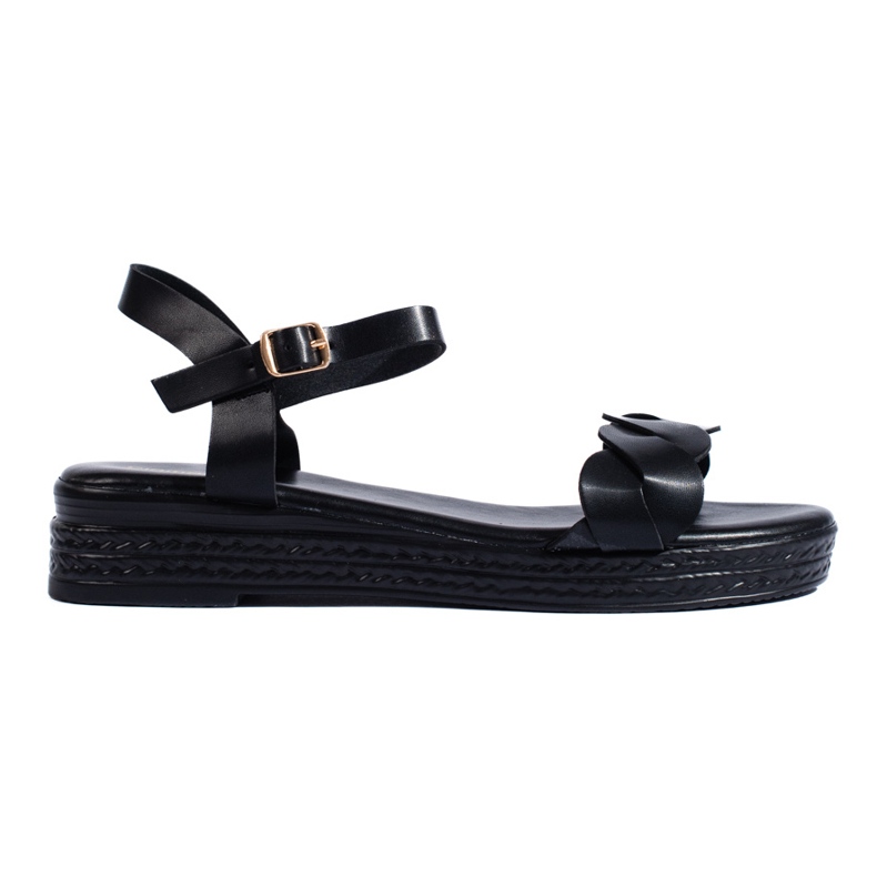 Sabrina Sandales noires confortables pour femmes le noir