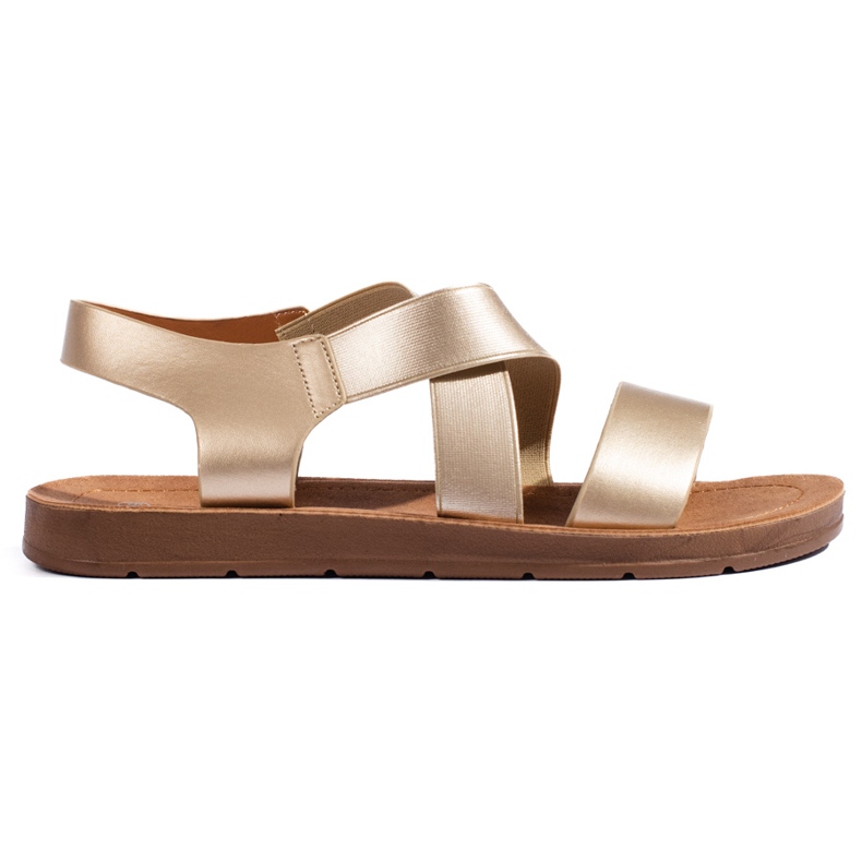 Sandales femme dorées à enfiler d'or