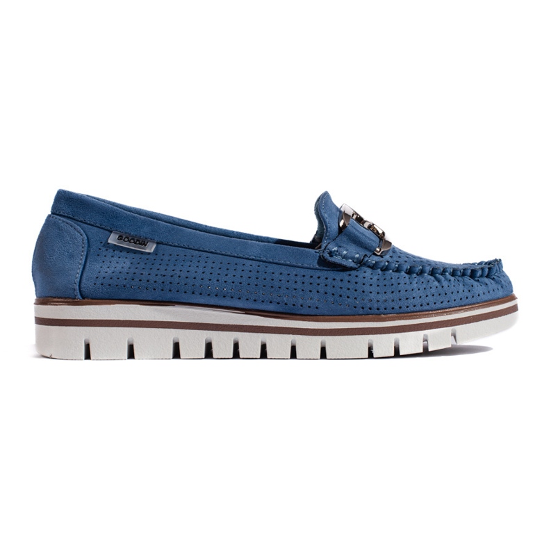 Goodin Mocassins plateforme ajourés bleus