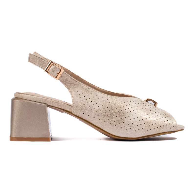 Goodin Élégantes sandales dorées à talons hauts d'or