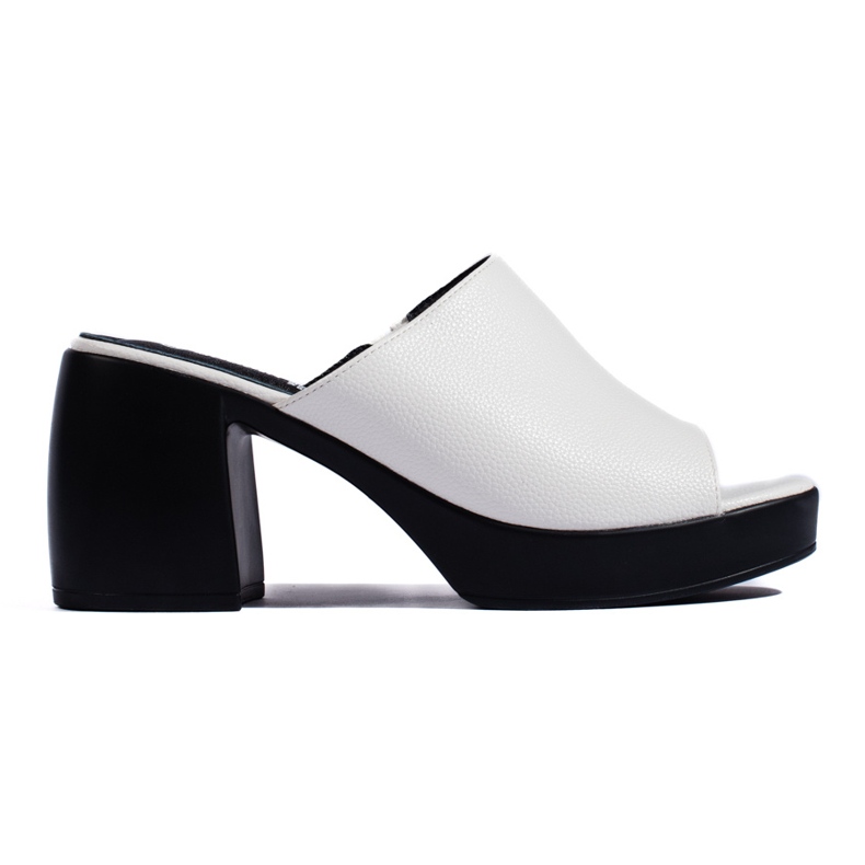 Goodin Tongs à talons hauts pour femmes blanches
