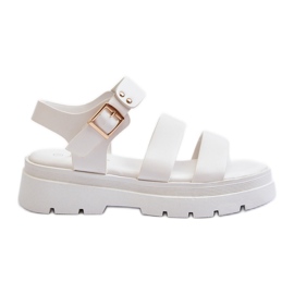 Sandales pour femmes à semelle massive, blanches Nicarda