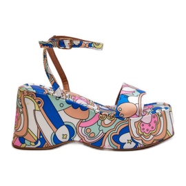 Sandales À Motifs Sur Plateforme Et Compensée Multicolore Wiandia Sandales À Motifs Sur Plateforme Et Compensée Multicolore Wiandia
