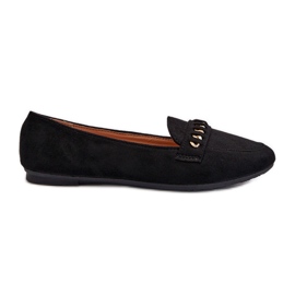 Mocassins brillants pour femmes avec chaîne, Aredilla noir le noir