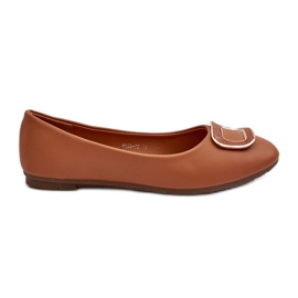 Camel Enicoria - Ballerines en cuir écologique avec décoration brun Camel Enicoria - Ballerines en cuir écologique avec décoration brun