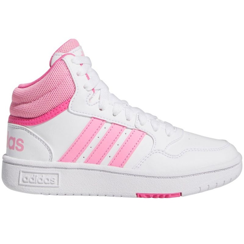 Chaussures Adidas Hoops 3.0 Mid K IG3716 blanche Chaussures Adidas Hoops 3.0 Mid K IG3716 blanche