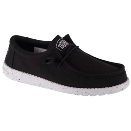 Chaussures Hey Dude Wally Slub Canvas W 40009-001 le noir Chaussures Hey Dude Wally Slub Canvas W 40009-001 le noir