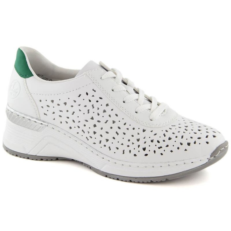Chaussures en cuir confortables Rieker W RKR692 blanc blanche