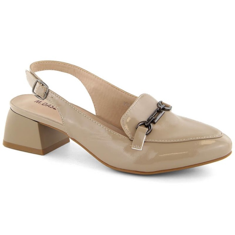 Sandales à talons vernies M.Daszyński W SAN36B, beige
