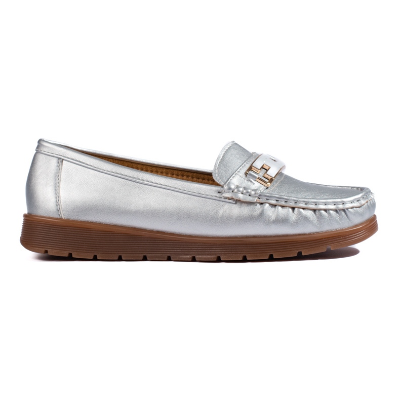 Mocassins femme argent Mocassins femme argent