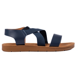 Sandales slip-on femme bleues