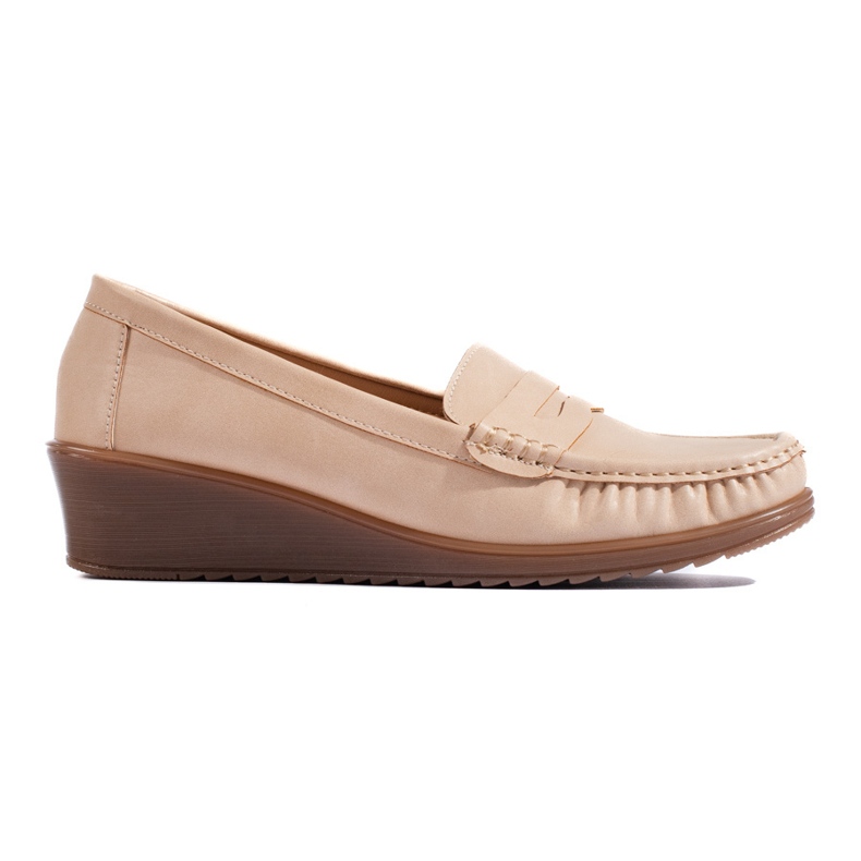 Mocassins femme beiges