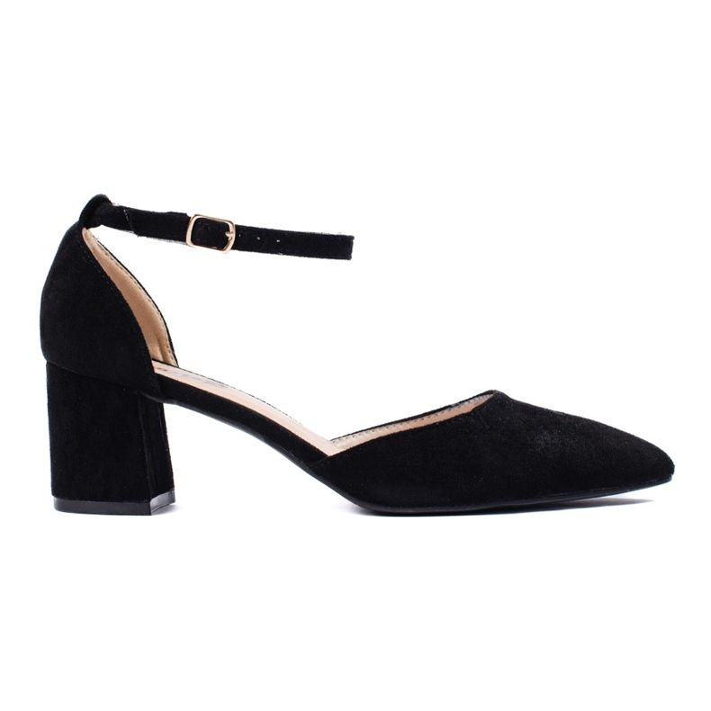 Escarpins femme en daim noir le noir