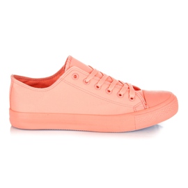 Baskets textiles femme rose