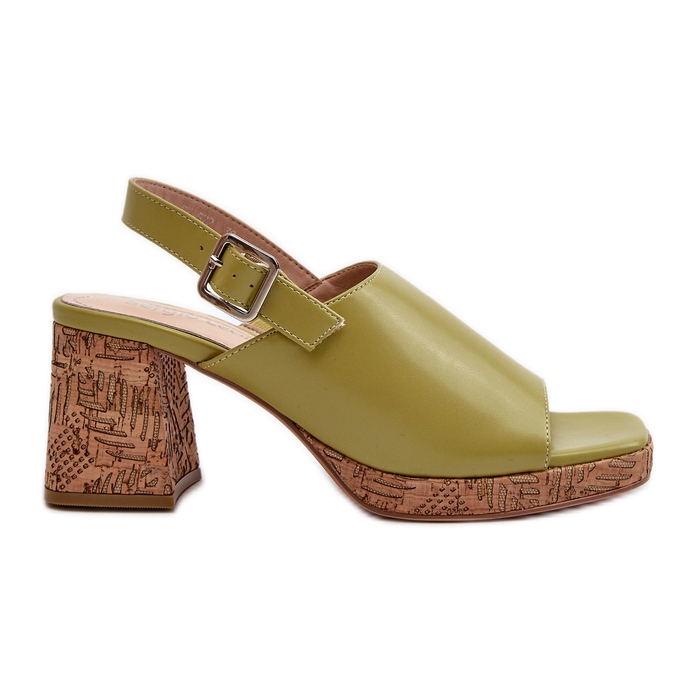 Sandales en cuir écologique pour femmes à talon haut Sergio Leone SK572 Pistache vert Sandales en cuir écologique pour femmes à talon haut Sergio Leone SK572 Pistache vert