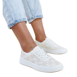 Baskets en cuir écologique Whitley blanches