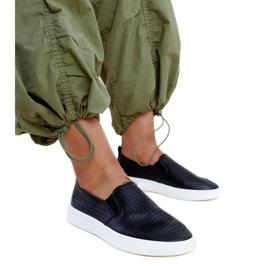 Baskets slip-on ajourées noires Dafina