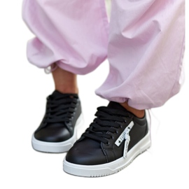 Baskets en cuir écologique Brecht noires le noir