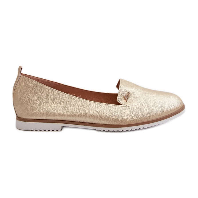 Mocassins Plats Femme Or Enzla d'or