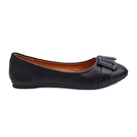 Ballerines en cuir écologique avec sangle et décoration, noir Cadwenla le noir