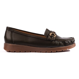 Mocassins confortables pour femmes vert foncé
