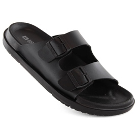 Tongs en mousse à boucles pour femme, noires Big Star NN274A750 le noir
