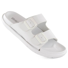 Tongs femme en mousse à boucles, blanc Big Star NN274A751