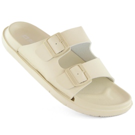 Tongs femme beiges en mousse à boucles Big Star NN274A752