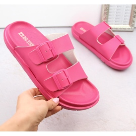 Tongs femme en mousse à boucles fuchsia Big Star NN274A754 rose