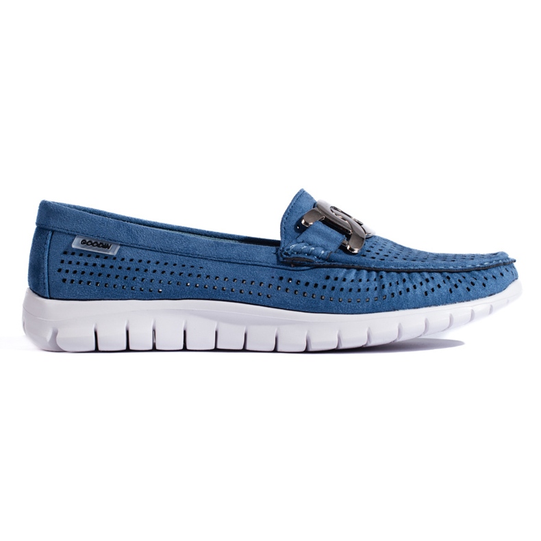 Goodin Mocassins femme bleus ajourés Goodin Mocassins femme bleus ajourés